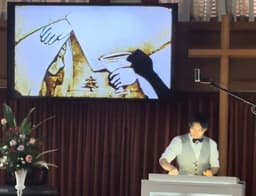 【披露宴】教会でのサンドアートパフォーマンス