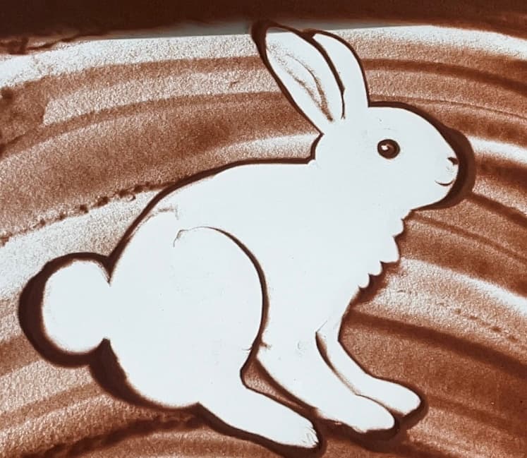 うさぎの描き方(リクエストサンドアート)