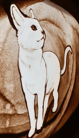 猫の描き方。"リクエストサンドアート"