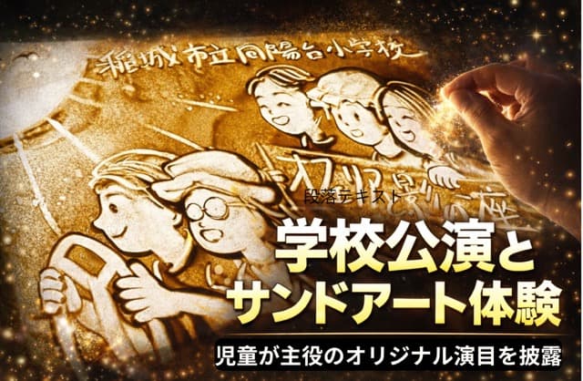 【学校公演とサンドアート体験】稲城市立向陽台小学校 様で実施しました。